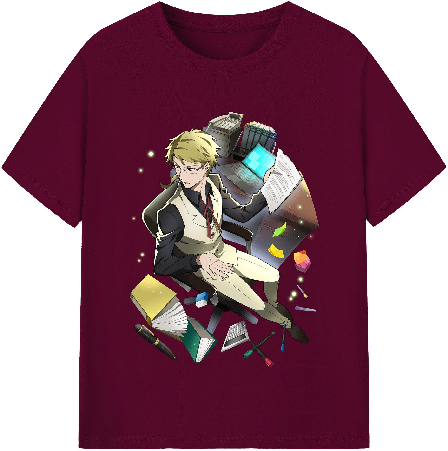 （画像用） 文豪ストレイドッグス Bungo Stray Dogs レディースカジュアルプリントTシャツ（綿100％）